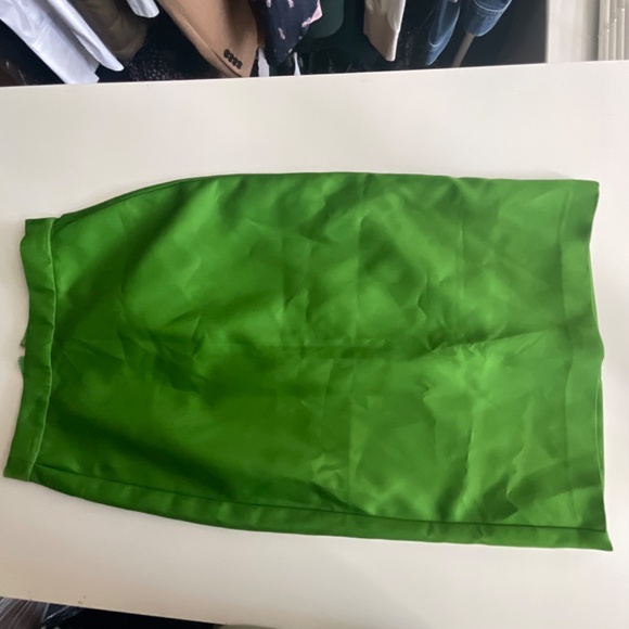 NWT Kate Spade Duchess Satin Green Pencil Skirt - Picture 3 of 8